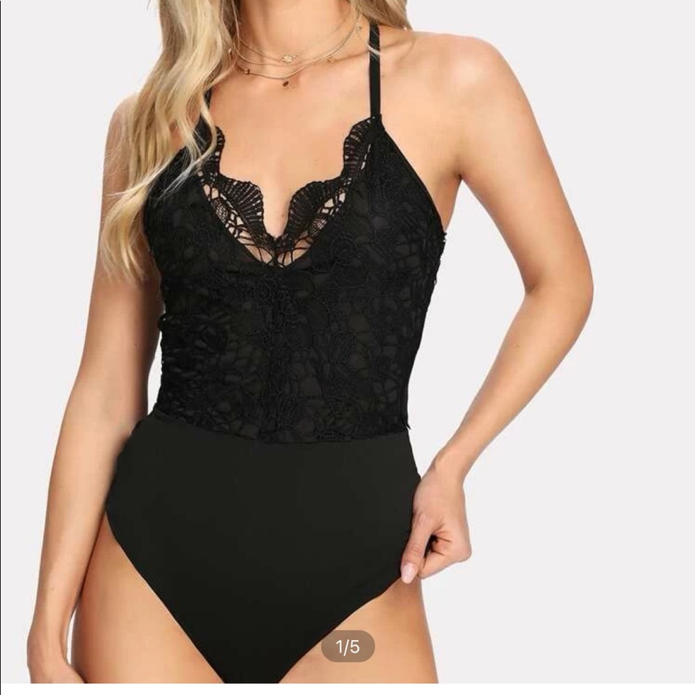 Lace Tie Back Bodysuit